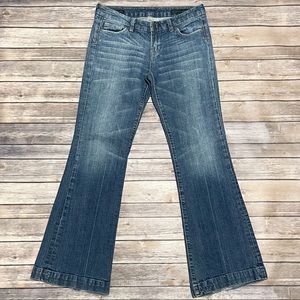 Citizens of Humanity Medium Wash Kate Low Waist Full Leg Jeans 28 Whiskers Flare